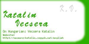 katalin vecsera business card